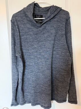 Modern Culture Men's Hooded Knit Pullover - Heather Navy